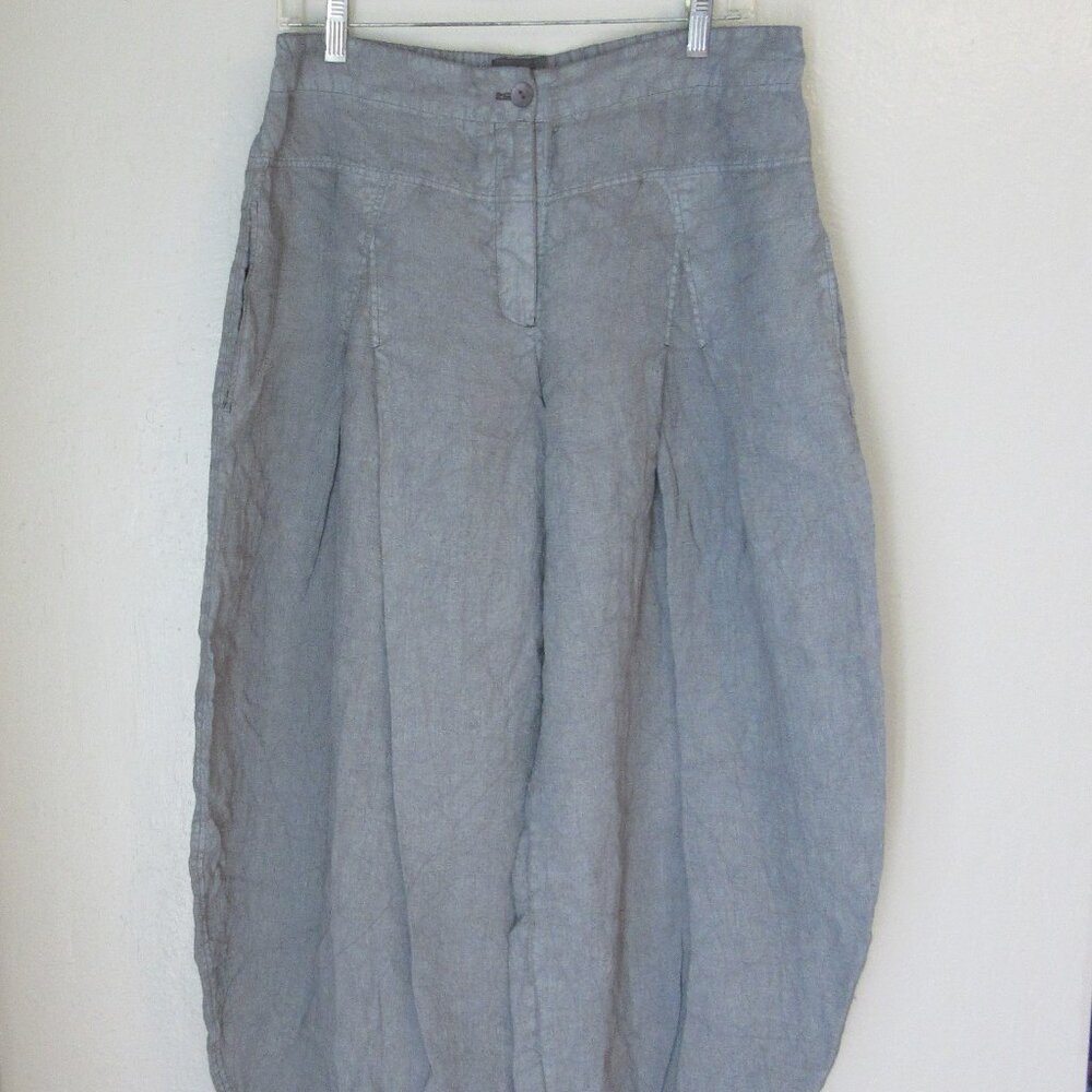 OSKA Gray Linen Balloon Barrel Size 3 Pants